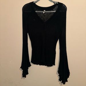 Free People | Black Long Sleeve top | size: M